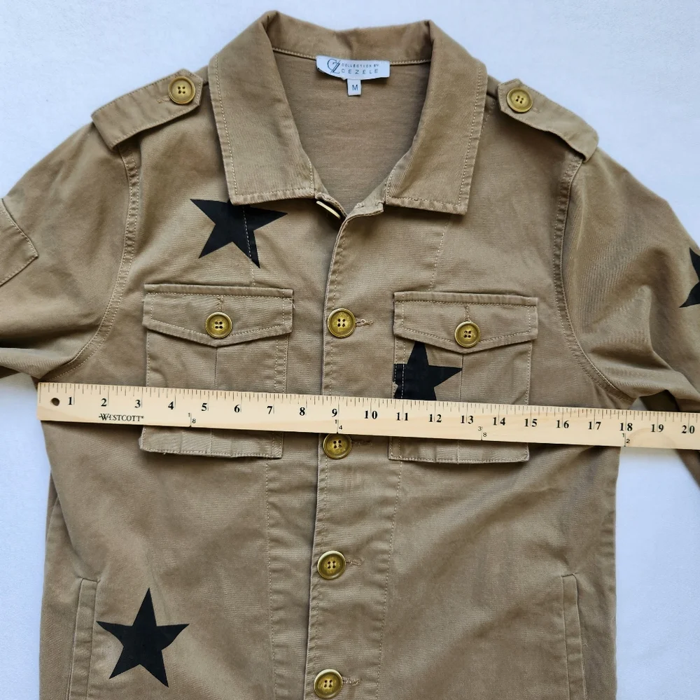 Cezele Military Jacket Stars Royal Honor Army Green Fatiques Black Buttons M - Picture 15 of 17